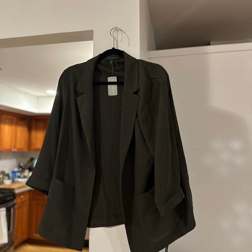 Olive Career jacket NWT